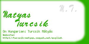matyas turcsik business card