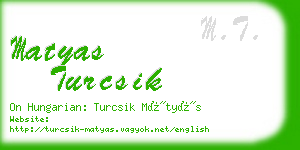 matyas turcsik business card